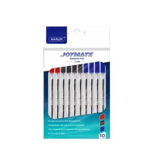 Marlin JOYMATE Ballpoint Pens, Medium Point-1.0mm, 4Blue & 4Blk & 2Red - 10 pcs