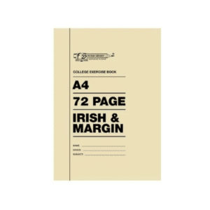 FS A4 College Exercise Book Irish Margin- 72 Pages