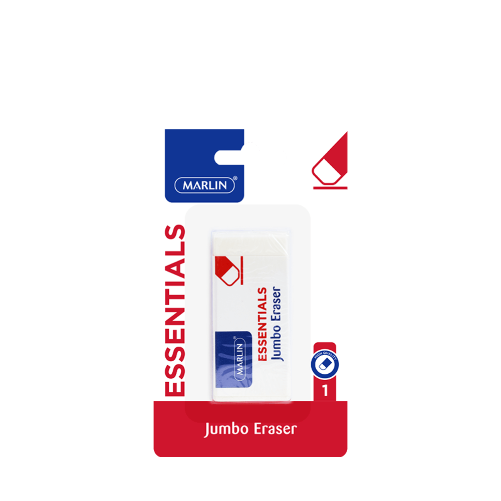 Marlin Jumbo Eraser 70x30x15mm Blister Card