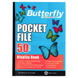 Butterfly A4 Pocket File–50 Pages