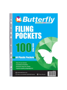 Butterfly Filing Pockets A4 100s