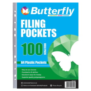 Butterfly Filing Pockets A4 100s