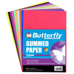 Butterfly 90GSM A4 10 Sheets Gummed Paper