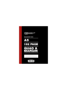 A5 Hardcover Quad Notebook 192 Pages