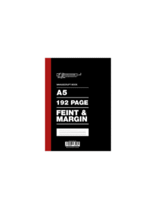 Freedom A5 192page Hard Cover Manuscript Book Feint & Margin