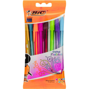 BIC Cristal Fashion Colours 8 Ballpoint Pen in Pouch, Multicolor