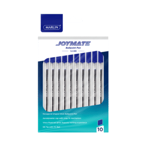 Marlin JOYMATE Ballpoint Pens, Medium Point-1.0mm, Blue Ink - 10 pcs