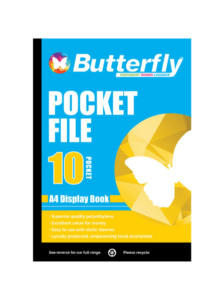 Butterfly A4 Pocket File –10 Pages