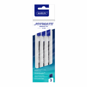 Marlin JOYMATE Ballpoint Pens, Medium Point-1.0mm, Blue Ink - 3 pcs