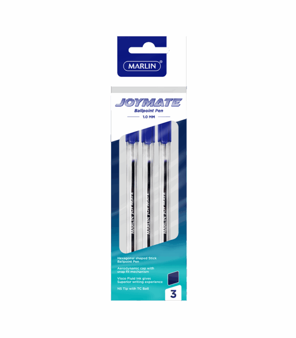Marlin JOYMATE Ballpoint Pens, Medium Point-1.0mm, Blue Ink - 3 pcs ...