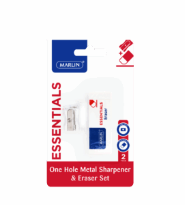 Metal Sharpener + Eraser  60x20x10mm, 1 hole metal sharpener