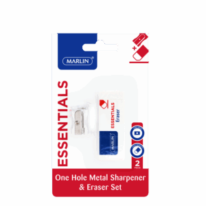 Metal Sharpener + Eraser  60x20x10mm, 1 hole metal sharpener