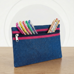 4KIDS Denim School Pencil Bag –Red
