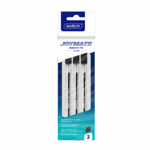 Marlin JOYMATE Ballpoint Pens, Medium Point-1.0mm, Black Ink - 3 pcs