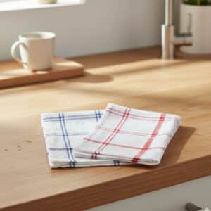 Checkered Dish Cloth – Absorbent Kitchen Cleaning Cloth
