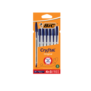 BIC Crystal Medium Ballpoint Blue Pens-4+3 Pack