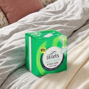 Lil-lets Essentials Unscented Thick Pads With Wings 8 Pack
