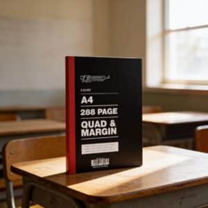 FS A4 Counter Book–3 Quire Quad Margin 288 pages
