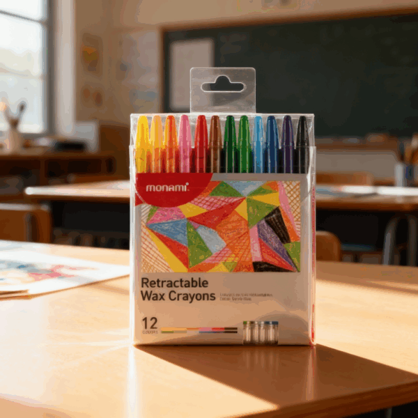 Retractable Crayons Rochle Monami Retractable Crayons 12 Pack - A5 Cash and Carry