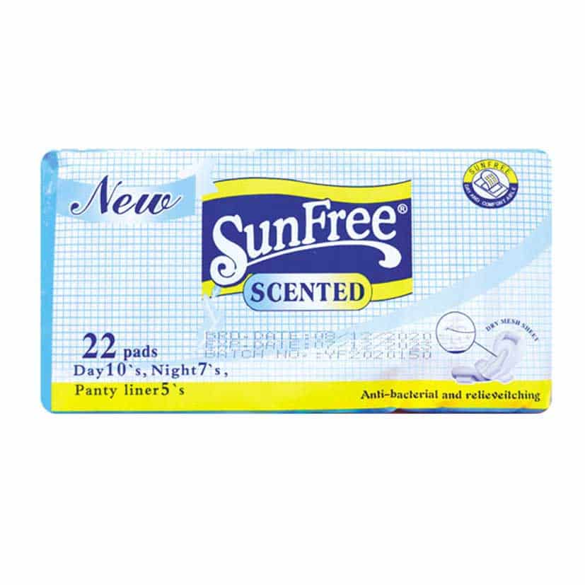 Sunfree Scented Pads 22pcs – Comfortable & Absorbent Day & Night Protection