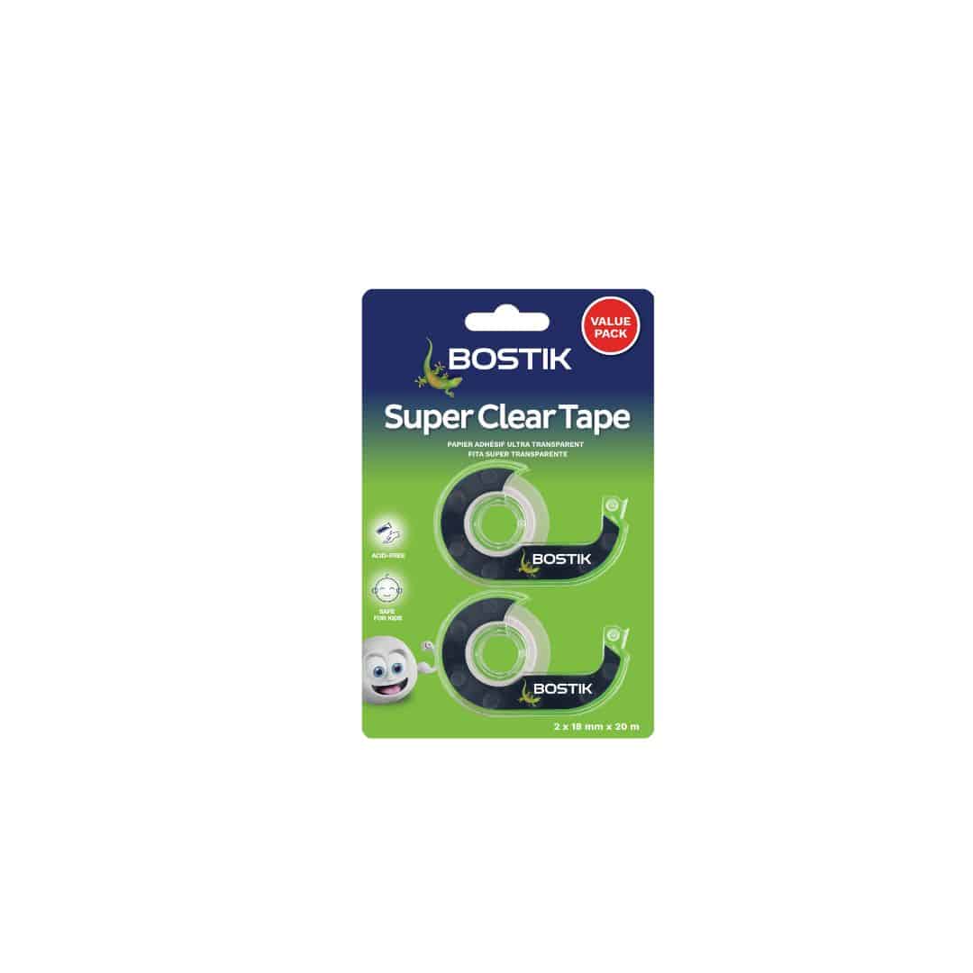 Bostik Super Clear Tape Dispenser Set