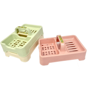 Double Soap Box – Dual Compartment Soap Holder for Bathroom Organization