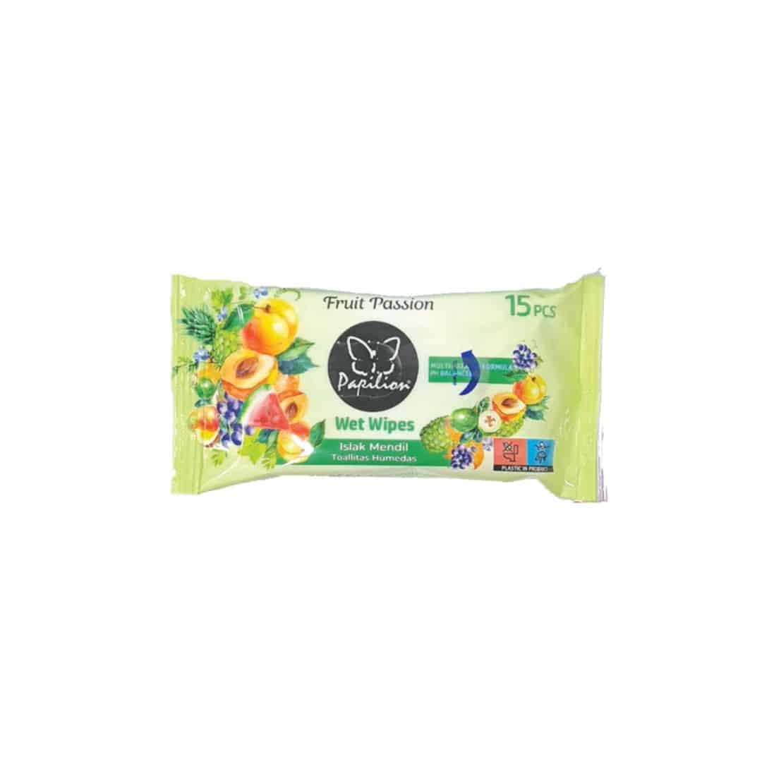 Pocket Wet Wipes Fruit Therapy 15 Sheets – Refreshing & Portable Fruit-Scented Wipes