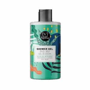 Papilion Olive Oil & Mint Shower Gel 400ml – Moisturizing & Refreshing Body Wash