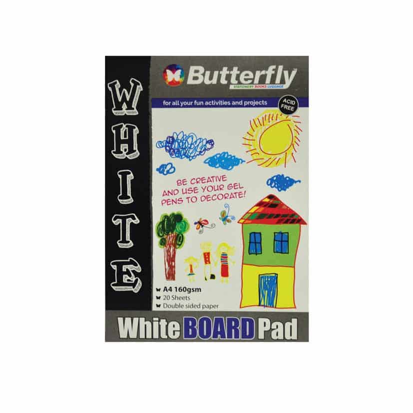 Butterfly White Project Board A4-20 Sheets