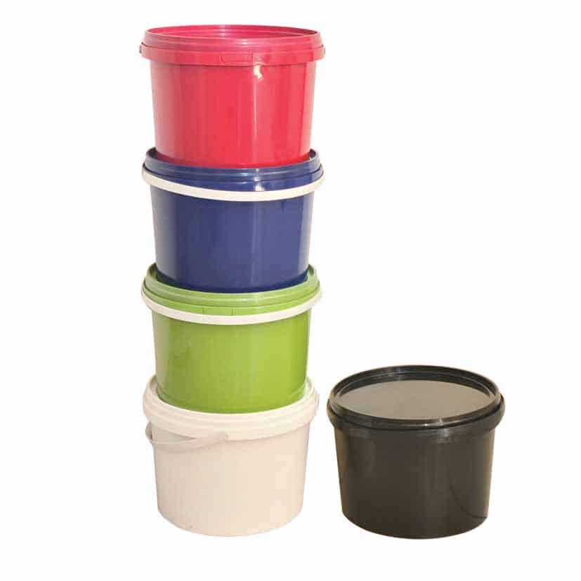 5L Plastic Bucket with Lock Lid – Assorted Colors, Durable Storage Container