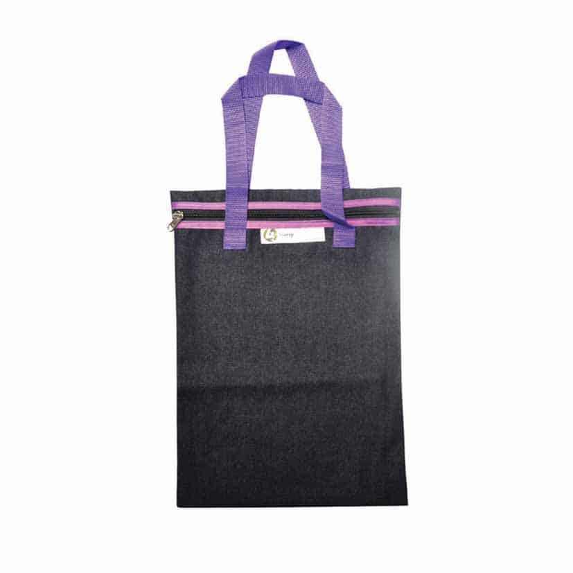 4Kids Denim Library Book Bag–Purple