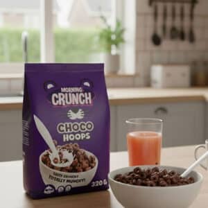 Morning Crunch Choco Hoops Breakfast Cereal – 320g