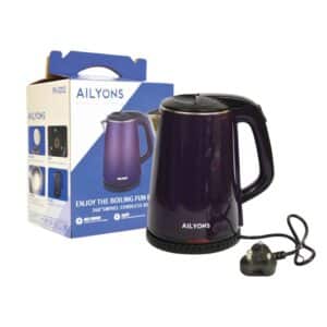 Ailyons Cordless Electric Kettle 1.8L – Gloss Purple, Fast Boil