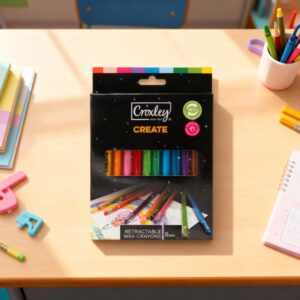 Croxley Retractable Wax Crayons –12 Pack