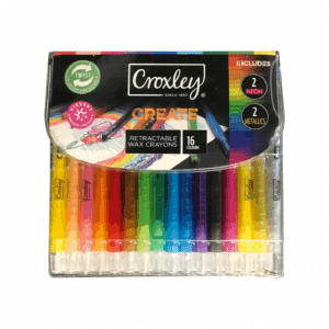 Croxley Retractable Wax Crayons-16 pack