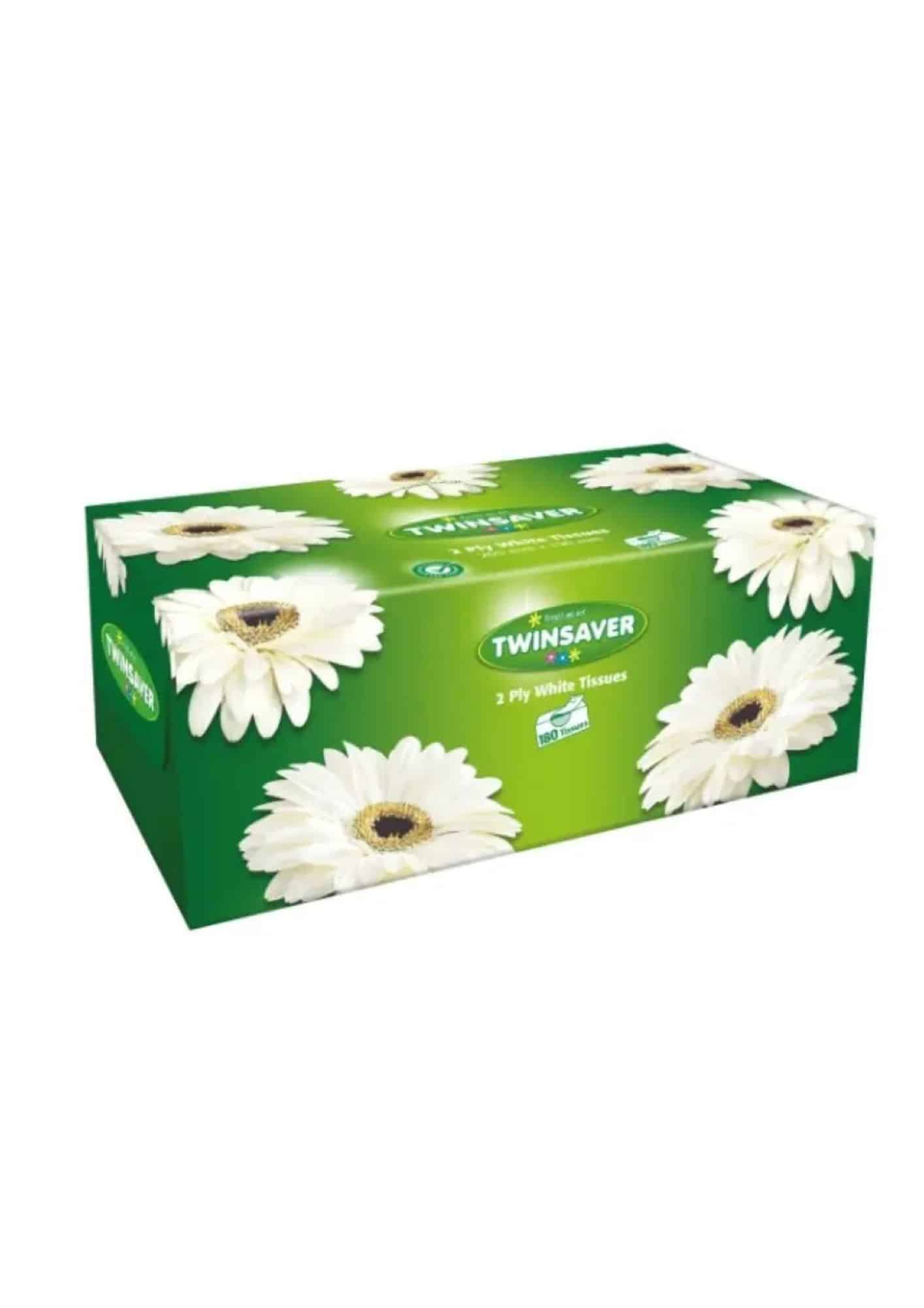 2work Tissues Twinsaver 2ply White Tissue 180Sheets - A5 Cash and Carry