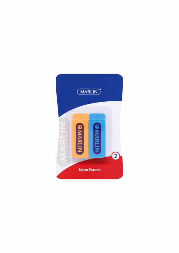 Marlin Neon Erasers-2 Pack - A5 Cash and Carry