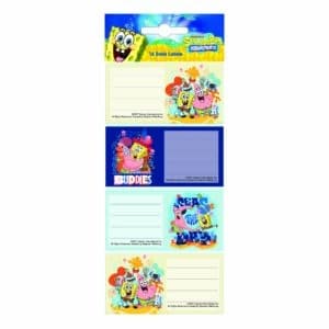 SpongeBob Coral Book Labels 16 Pack