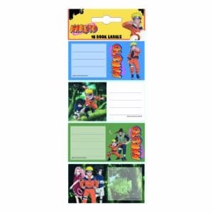 Naruto Book Labels 16 Pack