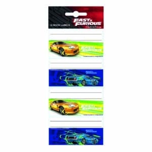Fast and Furious All Roads Book Labels 16 Pack