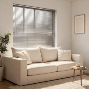 Aluminium Window Blind – Silver (100 × 120 cm)