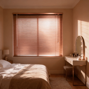 Aluminium Window Blind – Rose Gold (100 × 120 cm)