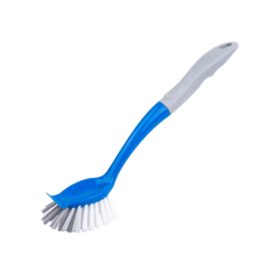 Scrubbing Brush with Ergonomic Handle, Blue and Grey