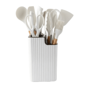 18 pcs Rotating utensil set cream