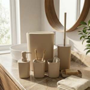 Bathroom set beige 6pc