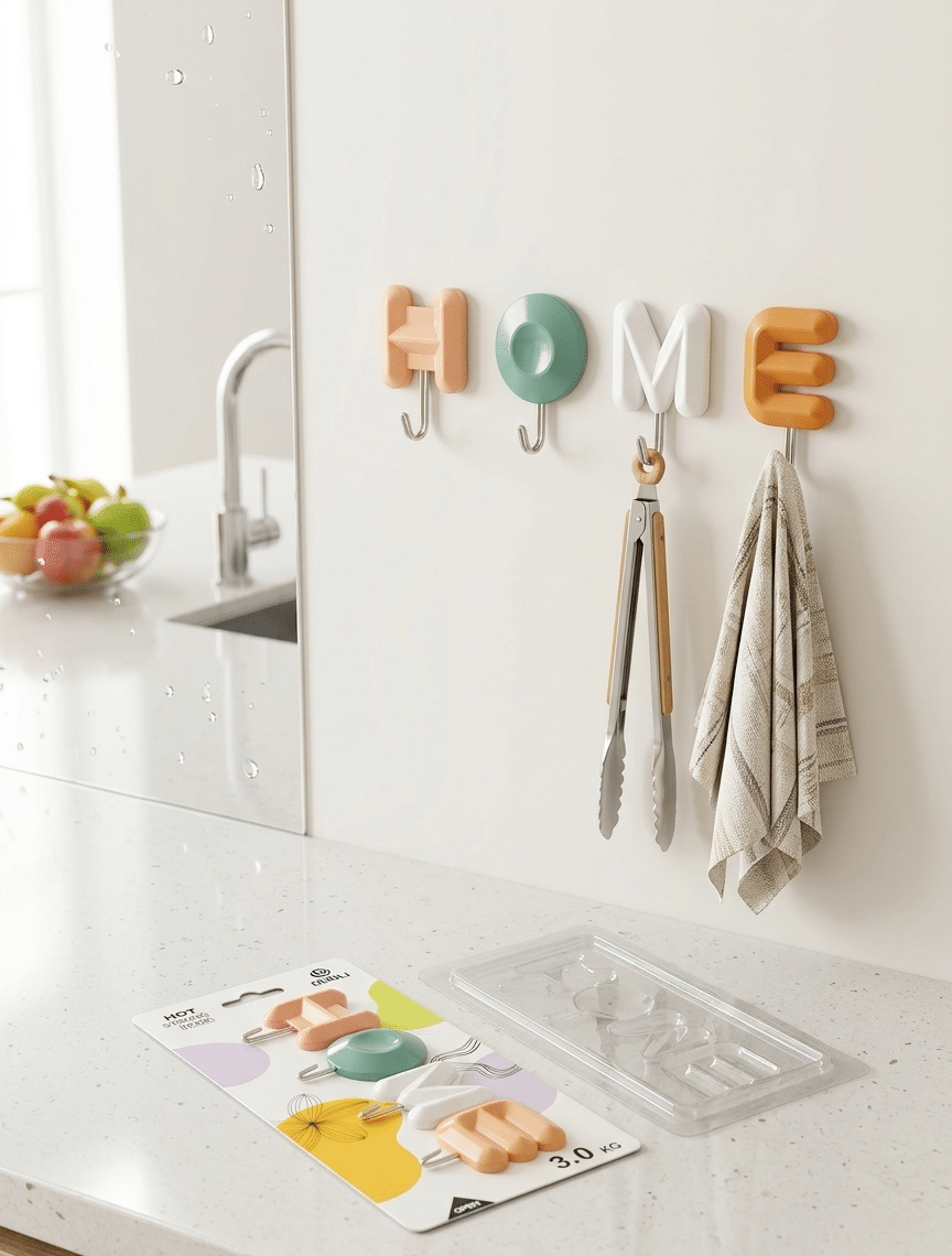 Hooks Home Shape 4pk
