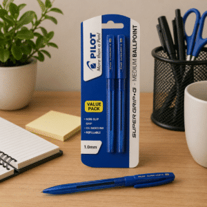 Pilot Super Grip-G Medium Ballpoint Blue Pens 2s