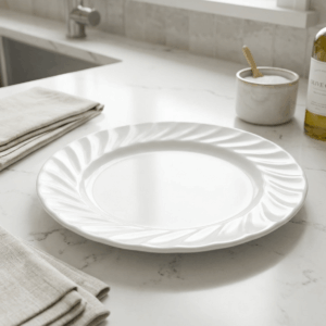 Melamine Ripple Flat Plate 9inch