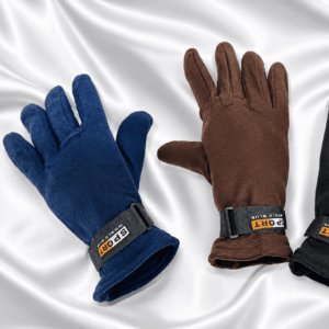 Mens Gloves Biker With Straps