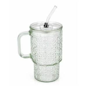 Glass Handcup With Lid 750ml